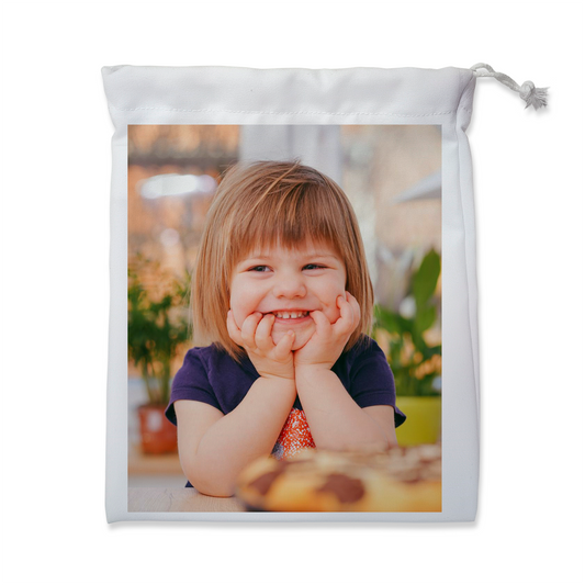 Bolsa Merienda Personalizada con Foto y Texto o Nombre para Niños | Vuelta al Colegio/Guardería