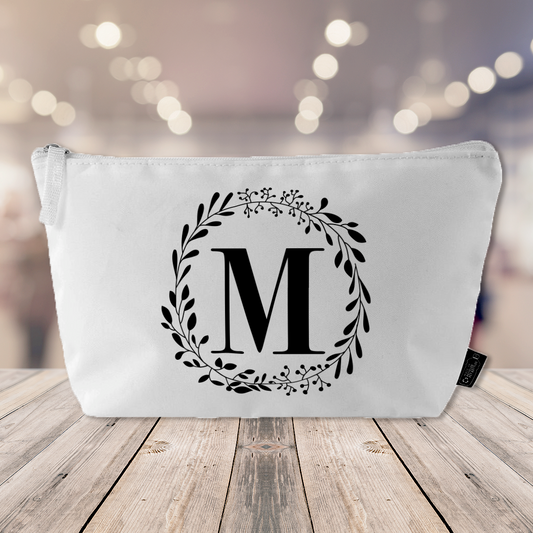Neceser Grande Personalizado con Inicial Corona de Flores