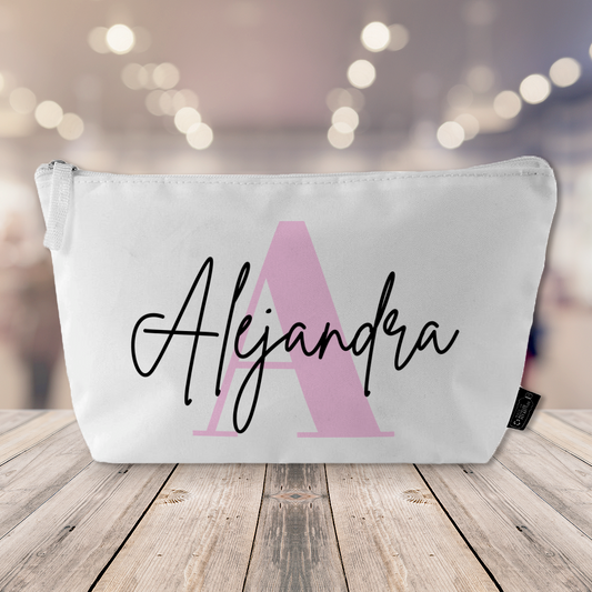 Neceser Grande Personalizado con Inicial y Nombre Elegante
