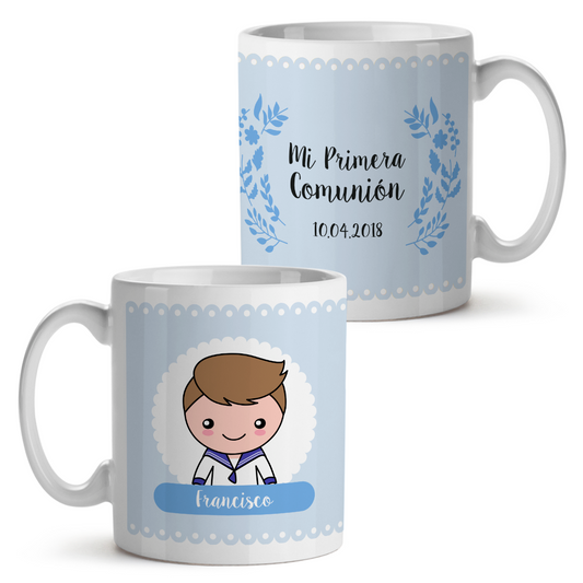 Taza Personalizada Recuerdo Comunión Clásico