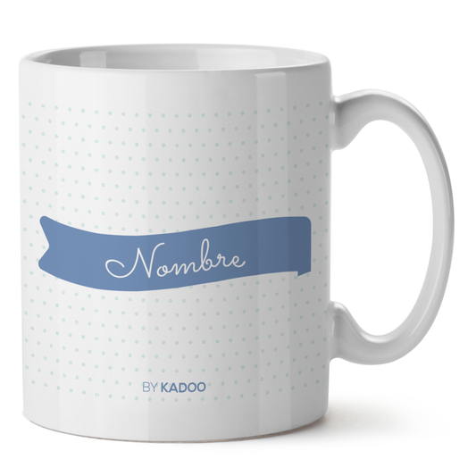 Taza Personalizada Infantil Con Foto, Lazo Y Bandera