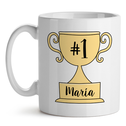 Taza Personalizada Día De La Madre Mamá Eres La Number One Con Nombre