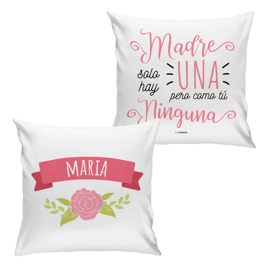 Cojín Personalizado Día de la Madre Madre Solo Hay Una Pero como Tú Ninguna con Nombre