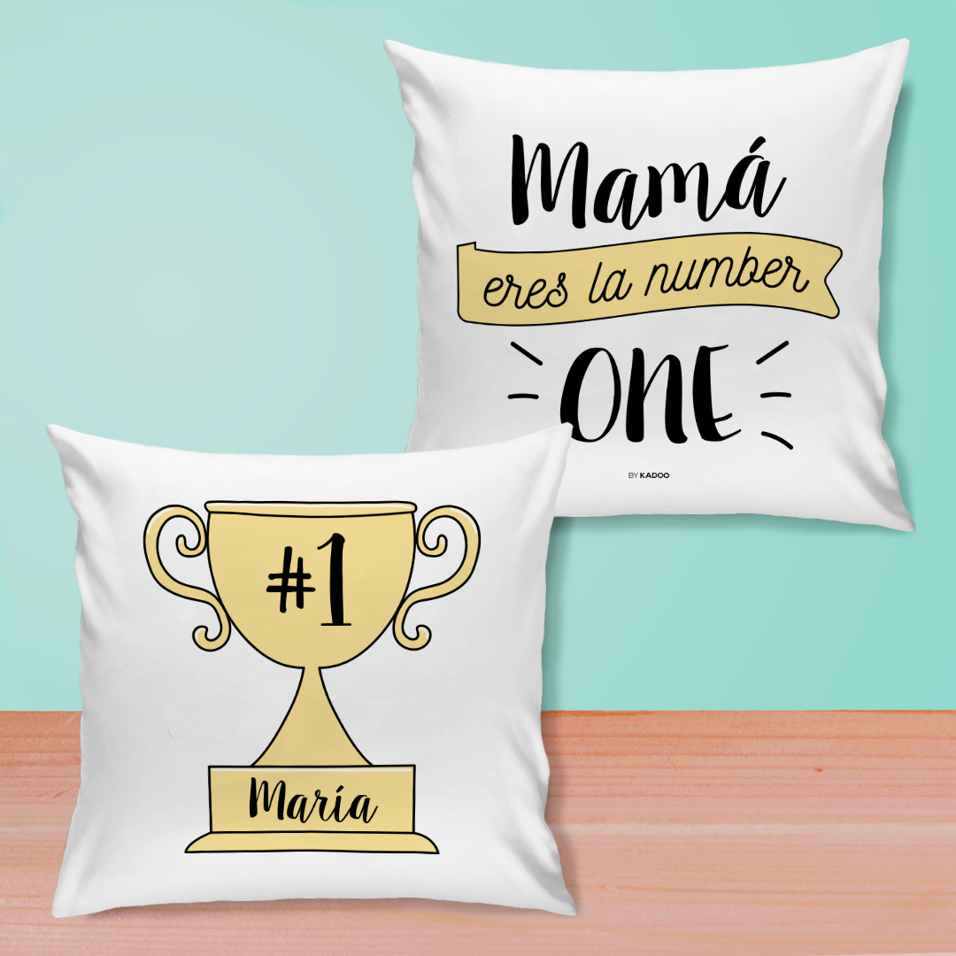 Cojín Personalizado Día de la Madre Mamá Eres La Number One con Nombre