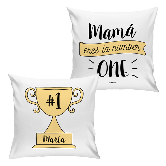 Cojín Personalizado Día de la Madre Mamá Eres La Number One con Nombre