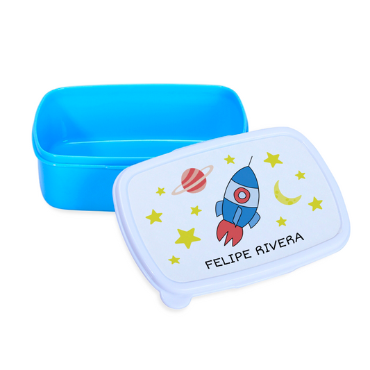 Fiambrera Personalizada Infantil Cohete con Nombre