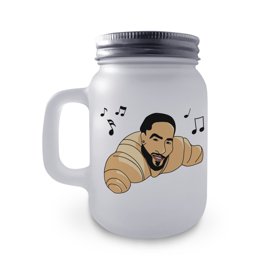 Jarra de Cristal con Tapa y Pajita San Valentín Maluma Croasán Partío