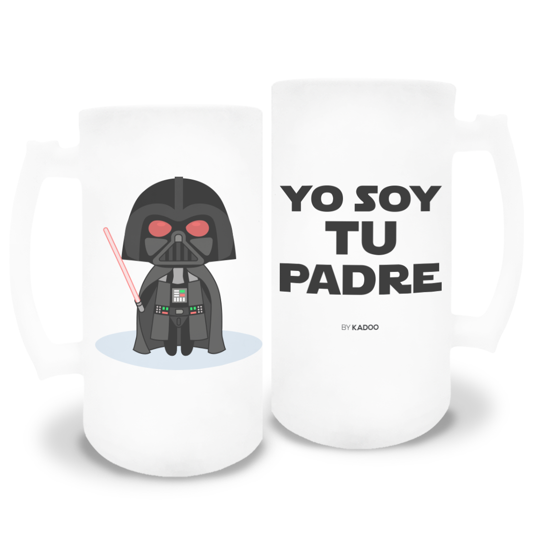 Jarra de Cerveza de Cristal Esmerilado Día del Padre Yo Soy Tu Padre Darth Vader
