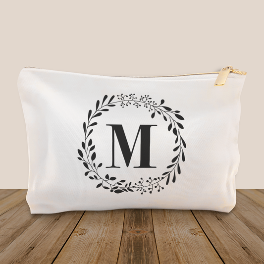 Neceser Personalizado con Inicial Corona de Flores