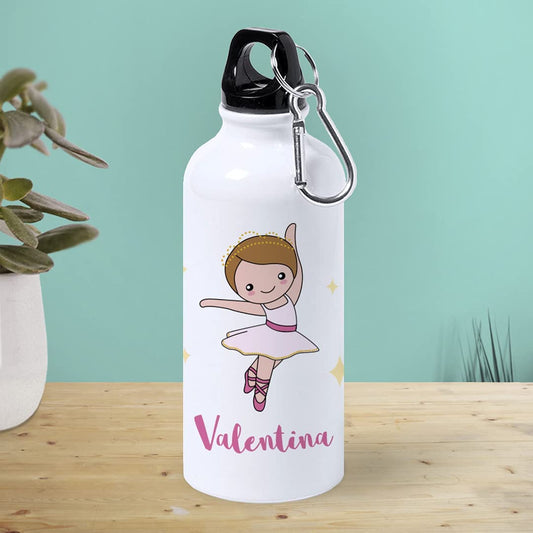 Botella de Aluminio Personalizada Infantil Bailarina con Nombre