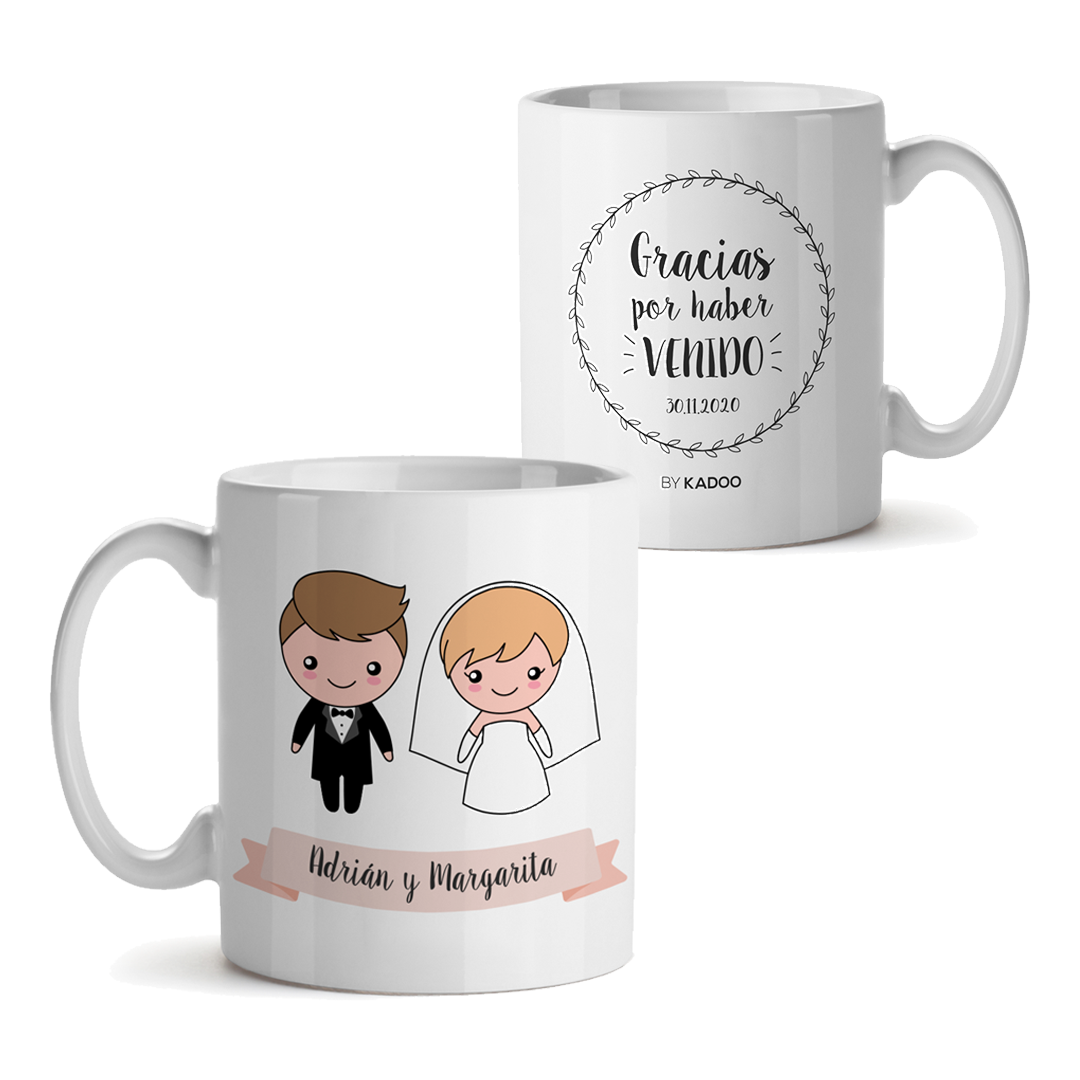 Taza Personalizada Boda Invitados Gracias por Venir