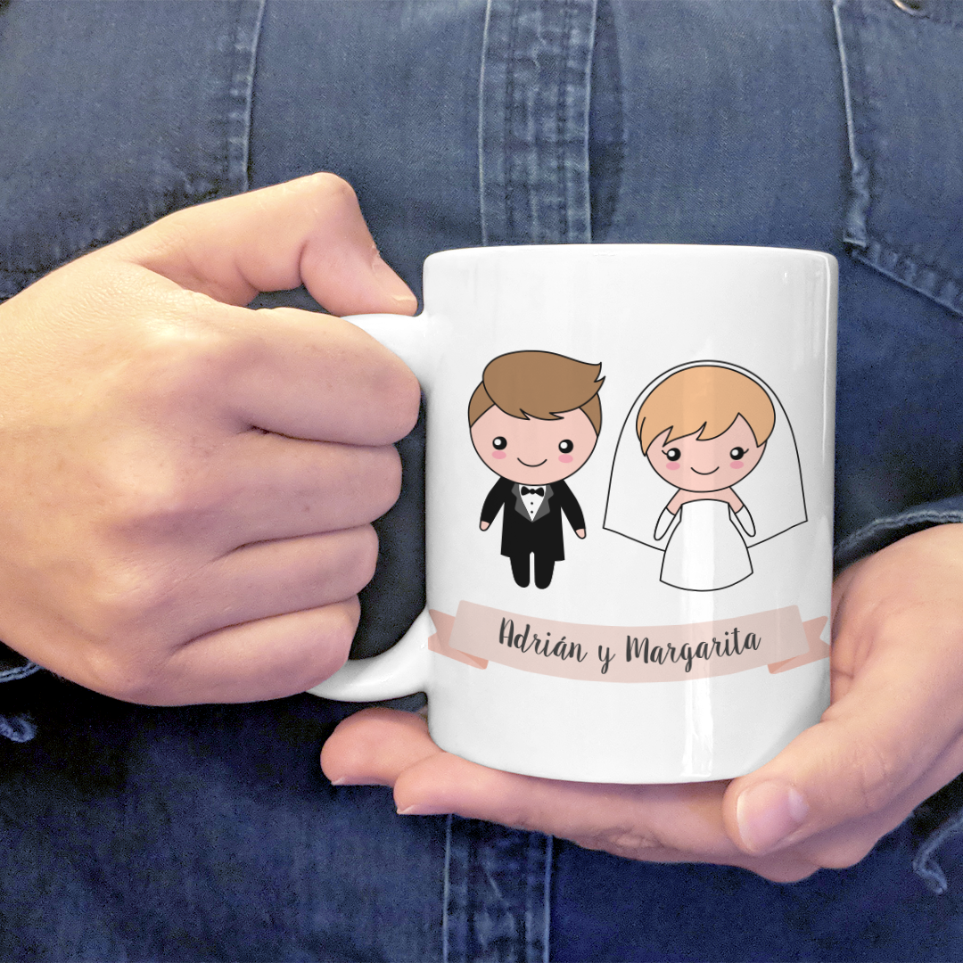 Taza Personalizada Boda Invitados Gracias por Venir