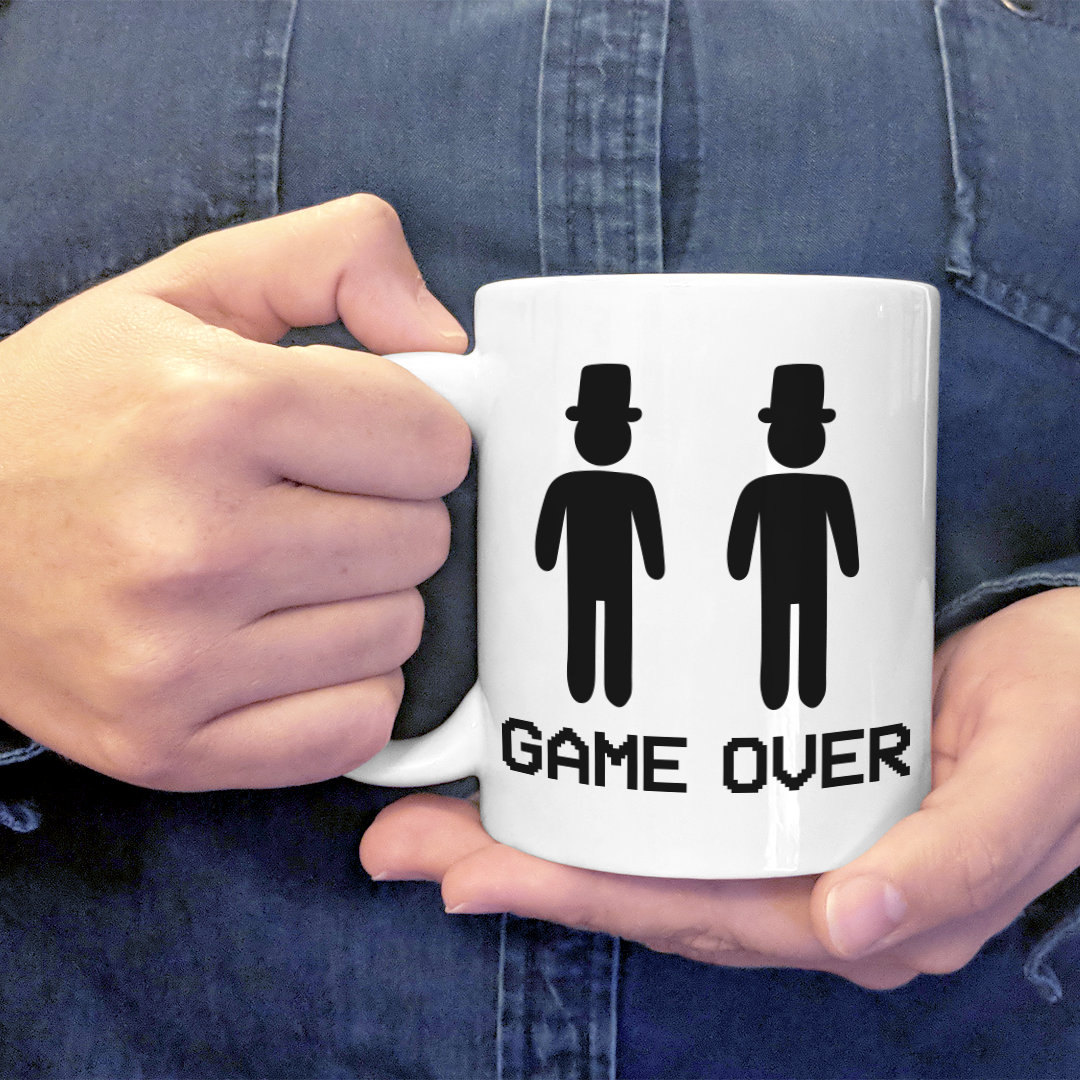 Taza Personalizada Despedida De Soltero Boda Game Over