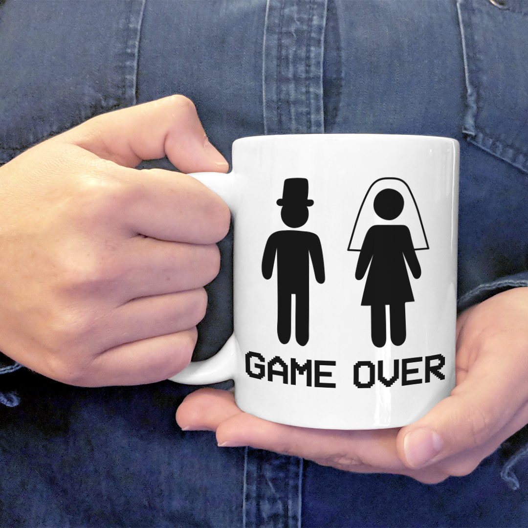 Taza Personalizada Despedida De Soltero Boda Game Over