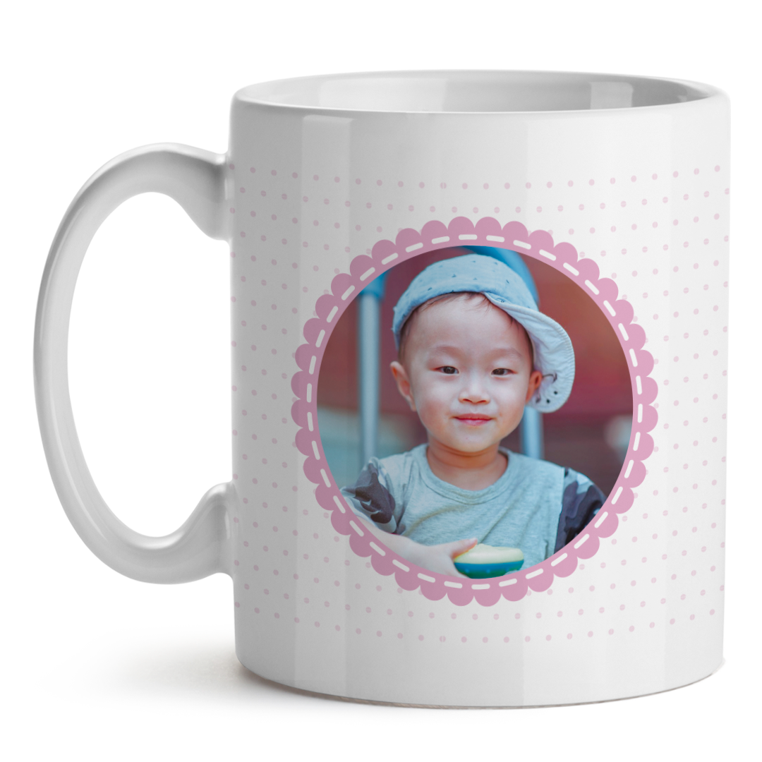 Taza De Cerámica Con Lazo Rosa De 350 Ml - Apta Para Microondas Y Lavavajillas - Ideal Para Café, Té O Regalo