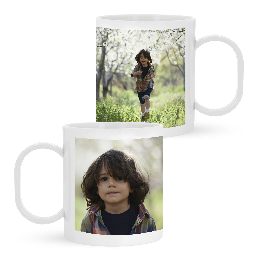 Taza de Plástico Personalizada con Foto y Texto o Nombre para Niños | Vuelta al Colegio/Guardería