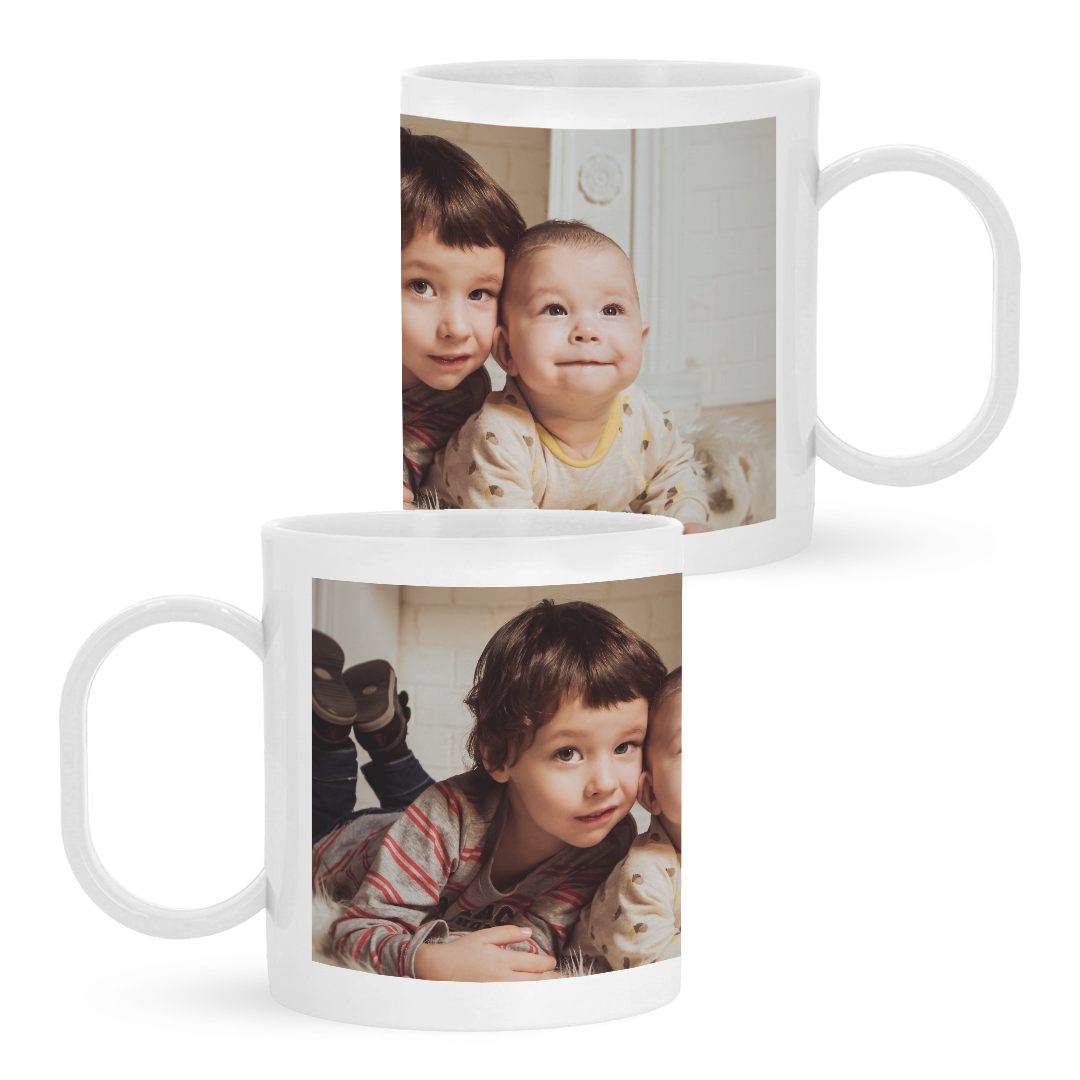 Taza de Plástico Personalizada con Foto y Texto o Nombre para Niños | Vuelta al Colegio/Guardería