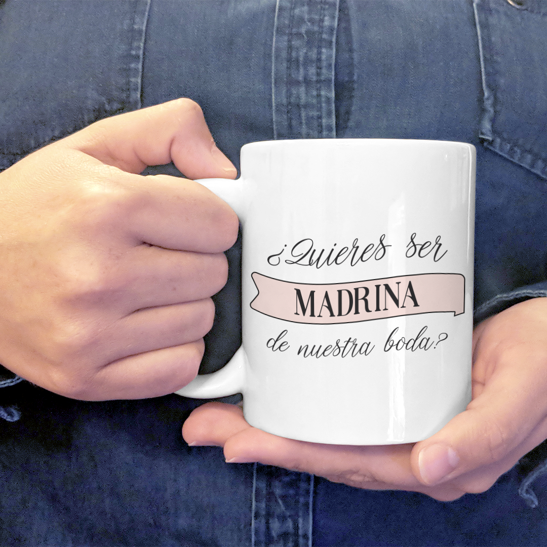 Taza Personalizable Boda Quieres Ser Mi Madrina