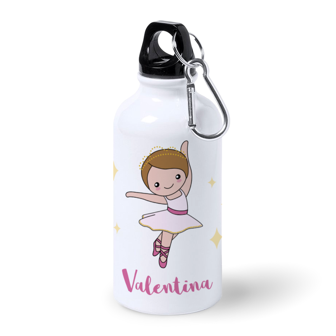 Botella de Aluminio Personalizada Infantil Bailarina con Nombre
