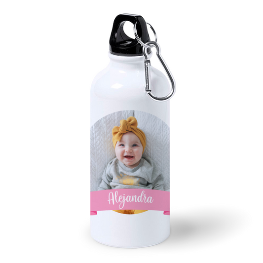 Botella de Aluminio Personalizada Infantil con Foto Y Lazo