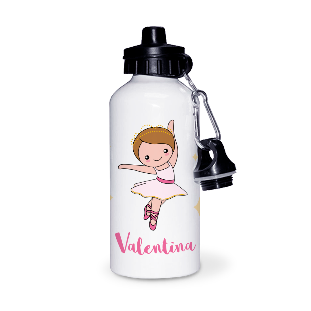 Botella de Aluminio Personalizada Infantil Bailarina con Nombre